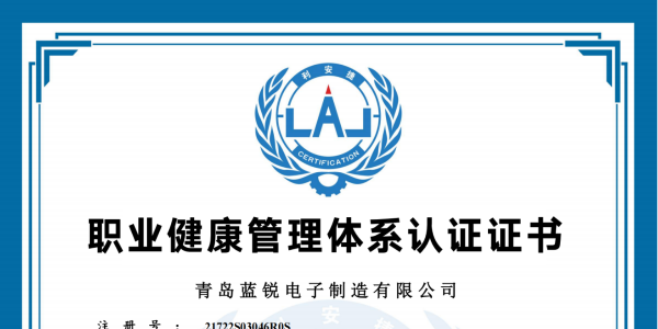 糖心APP在线观看电子职业健康管理体系认证证书